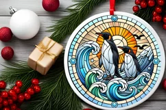 Round Christmas Ornament Sublimation|Clipart Product Image 1