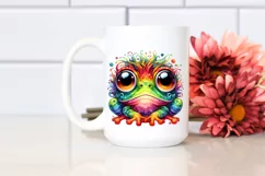 Colorful Layered Watercolor Cute Baby Frog Product Image 2