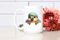Colorful Baby Macaw on Paper | Sublimation | Clipart Product Image 2