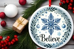 Round Christmas Ornament Sublimation|Clipart Product Image 2