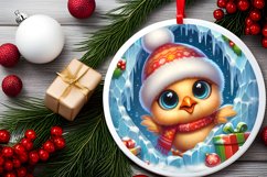 Round Christmas Ornament Sublimation|Clipart Product Image 2