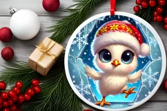 Round Christmas Ornament Sublimation|Clipart Product Image 2