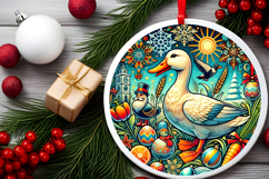 Round Christmass Ornament PNG Product Image 2