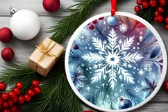 Round Christmas Ornament Sublimation|Clipart Product Image 2