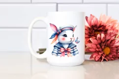 Colorful Watercolor Whimsical Rabbit Clipart Product Image 2