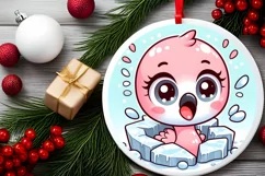 Round Christmas Ornament Sublimation|Clipart Product Image 2
