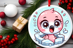 Round Christmass Ornament PNG Product Image 2