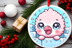 Round Christmass Ornament PNG Product Image 2