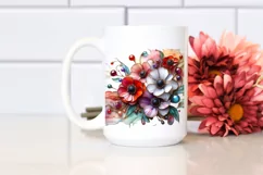 Watercolor Luxury Flower Splash Clipart Product Image 2