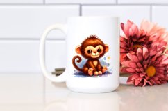 Colorful Plush Monkey Sewn with Visible Sews Product Image 2