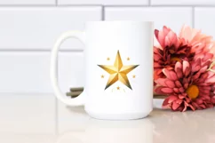 Washed Vintage Star Clipart, Transparent PNG Product Image 2