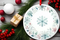Round Christmas Ornament Sublimation|Clipart Product Image 2