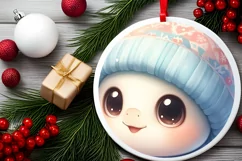 Winter Turtle Digital Painting Sublimation PNG Product Image 2