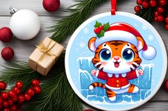 Round Christmas Ornament Sublimation|Clipart Product Image 2