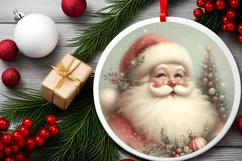 Round Christmas Ornament Sublimation|Clipart Product Image 2