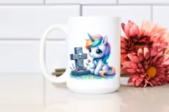 Cute Baby Unicorn with Grave | Sublimation Product Image 2