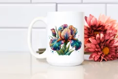 Vibrant Pastel Wooden Iris PNG Product Image 2