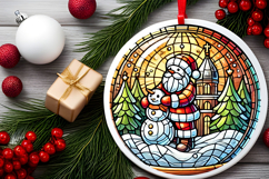 Round Christmass Ornament PNG Product Image 2