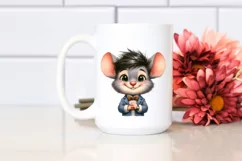 Funny Baby Mouse Portrait Dressed with Big Eyes Product Image 2