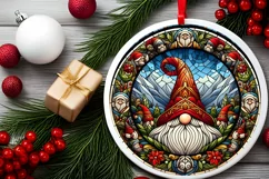 Round Christmas Ornament Sublimation|Clipart Product Image 1