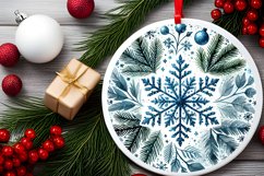 Round Christmas Ornament Sublimation|Clipart Product Image 2