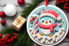 Round Christmass Ornament PNG Product Image 2