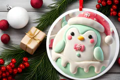 Round Christmass Ornament PNG Product Image 2