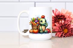 Colorful Baby Turtle with Vegetables | Clipart Product Image 2