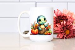 Colorful Baby Turtle with Vegetables | Clipart Product Image 2
