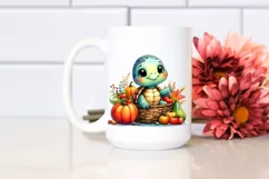 Colorful Baby Turtle with Vegetables | Clipart Product Image 2