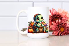 Colorful Baby Turtle with Vegetables | Clipart Product Image 2