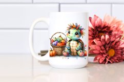 Colorful Baby Turtle with Vegetables | Clipart Product Image 2