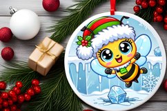 Round Christmas Ornament Sublimation|Clipart Product Image 2