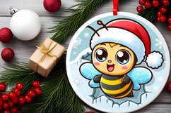 Round Christmas Ornament Sublimation|Clipart Product Image 2