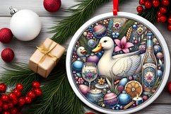Round Christmas Ornament Sublimation|Clipart Product Image 2