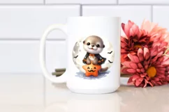 Cute Baby Otter with Halloween Costume, Transparent PNG Product Image 2