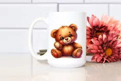 Vibrant Watercolor Colorful Bear Clipart Product Image 2