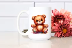 Colorful Baby Old Plush Bear | Clipart Product Image 2