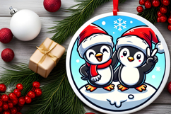 Round Christmass Ornament PNG Product Image 2