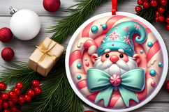 Round Christmass Ornament PNG Product Image 2