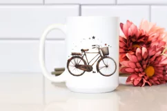 Vintage Dirty Bicycle Stars | Sublimation Clipart Product Image 2