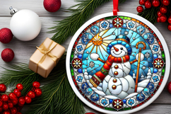 Round Christmass Ornament PNG Product Image 2