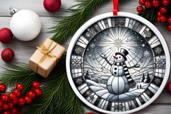 Round Christmass Ornament PNG Product Image 2