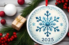 Round Christmas Ornament Sublimation|Clipart Product Image 2