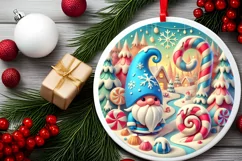 Round Christmas Ornament Sublimation|Clipart Product Image 1