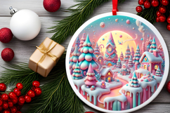 Round Christmass Ornament PNG Product Image 2