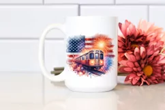 Vintage Oilish Subway Train | Sublimation Clipart Product Image 2