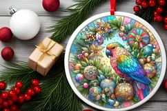 Round Christmas Ornament Sublimation|Clipart Product Image 1