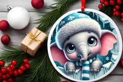 Round Christmass Ornament PNG Product Image 2