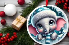 Round Christmass Ornament PNG Product Image 2